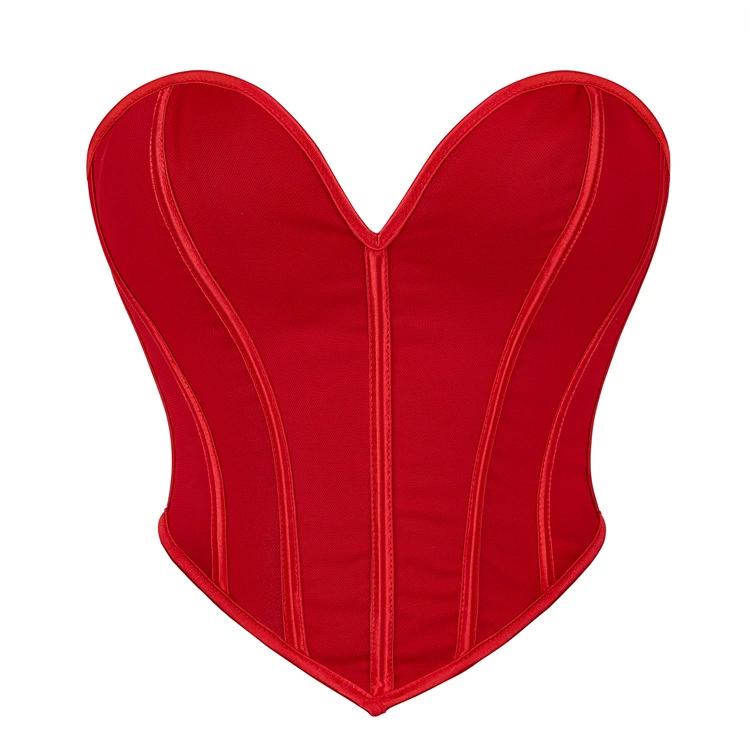 JYL TS Black Matte Patterned Strapless Women's Sexy Palace Top