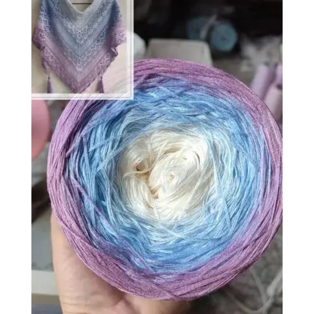 300g/pcs Colorful Pure Cotton Cake Gradient Cotton Rainbow DIY Scarf Shawl Skirt Wool Yarn Crochet