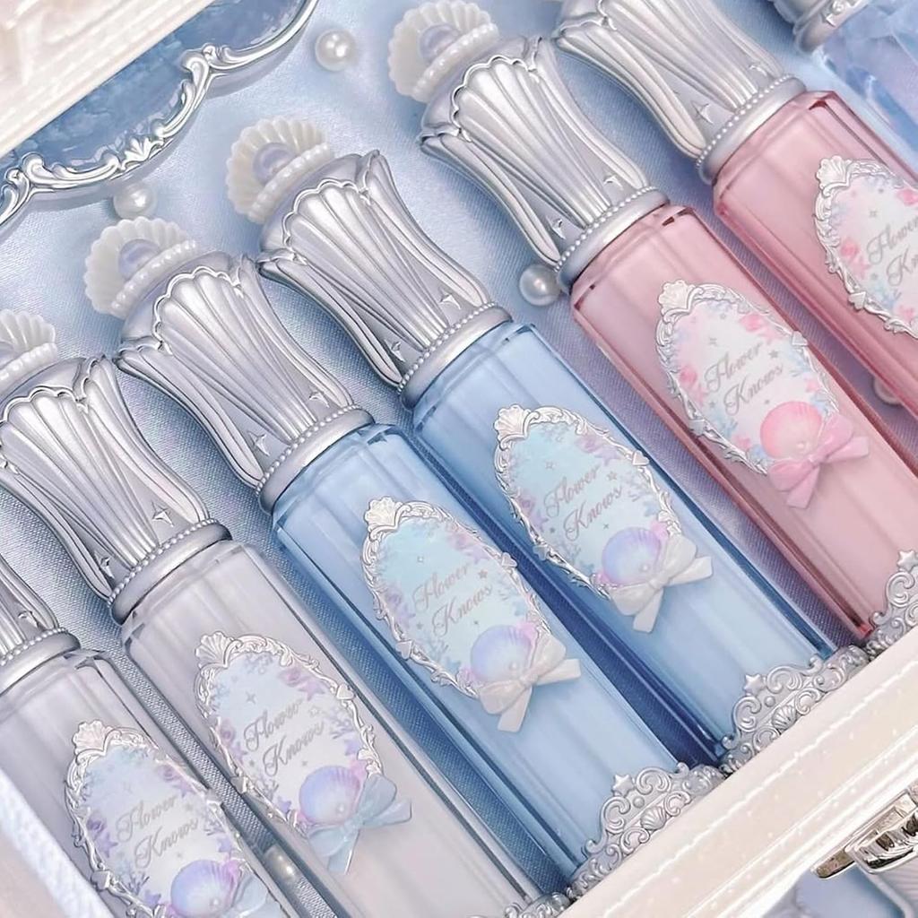 Flower Knows Shell's Jewel Nourishing Lip Glaze,0.16 Fl.Oz(P01 Champagne Pearl)