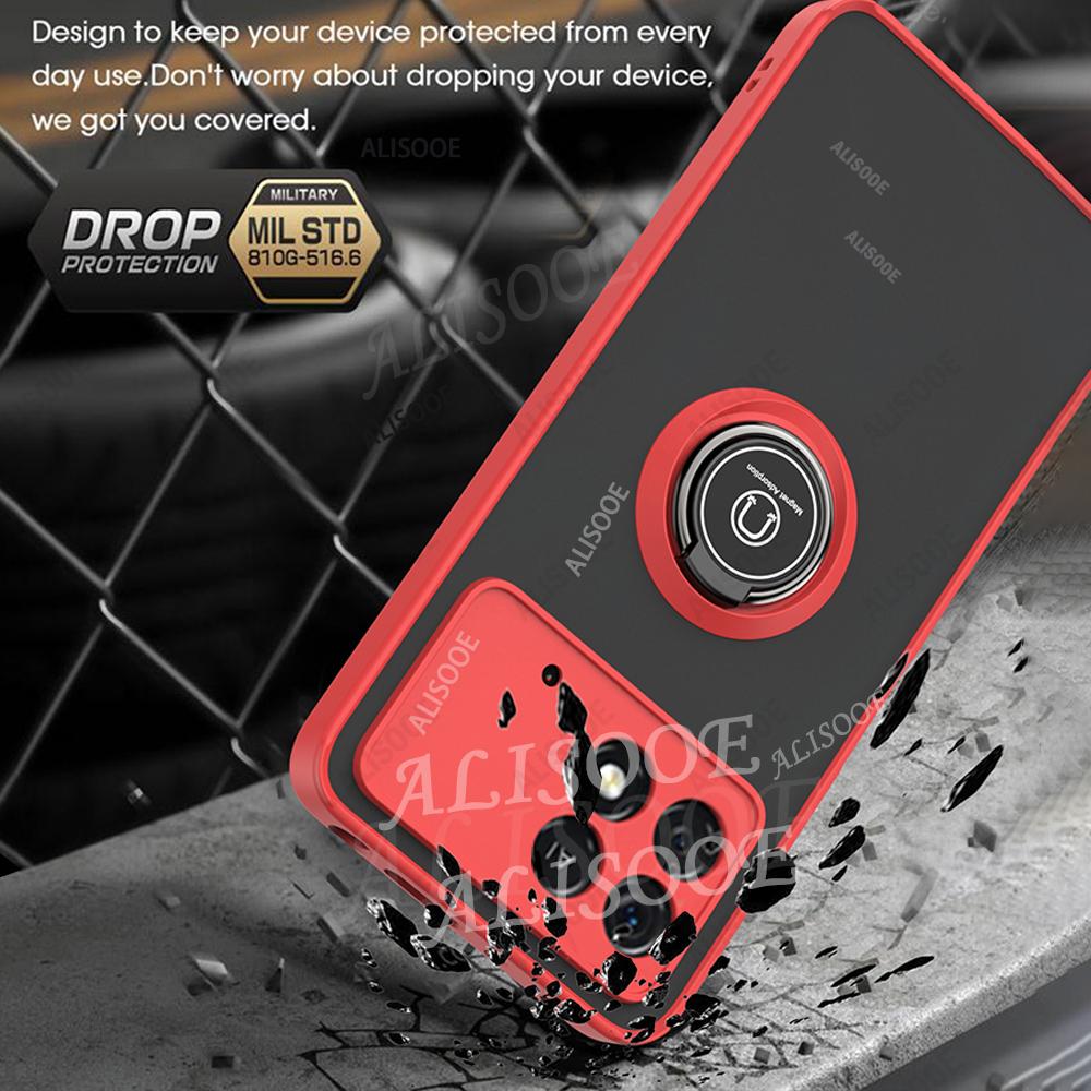 Kickstand Funda for POCO X7 Pro F7 F6 F5 X6 Pro Case Armor Ring Holder Protective Cover for Xiaomi Redmi K70 Shockproof Case