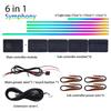 18/22 in 1 Car Hidden Ambient Light Neon Symphony RGB Rainbow Backlight Smoke Matt Black Acrylic Ambient Matt Lamp 12V Dual Zone