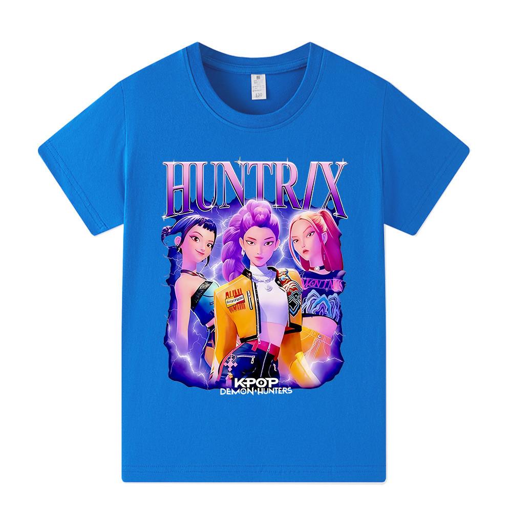 A1228 Kids Boys Girls Kpop Rumi Zoey Mira Print Short Sleeves T-shirt