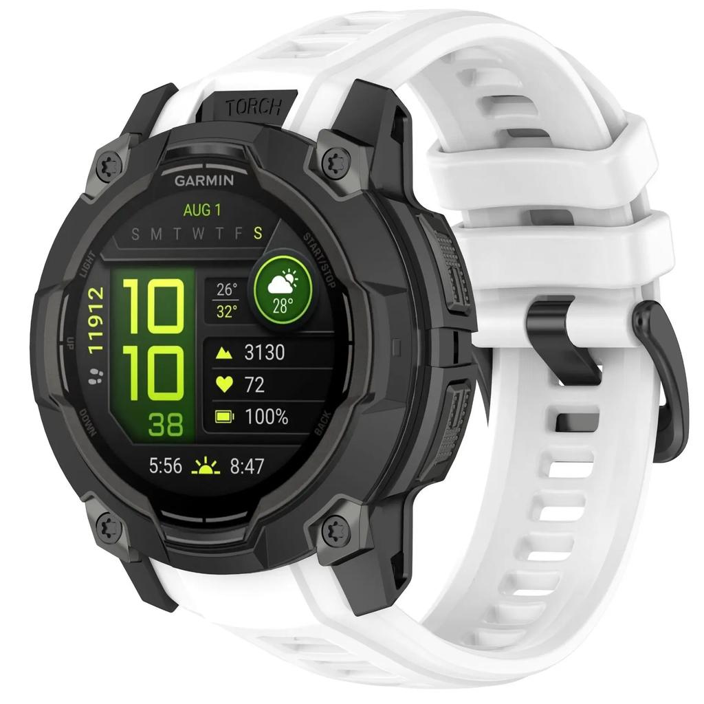 Silicone Strap for Garmin Instinct 3 Amoled 50mm 45mm Original Official Wristband for Garmin Instinct 3 Solar 45mm 50mm Strap