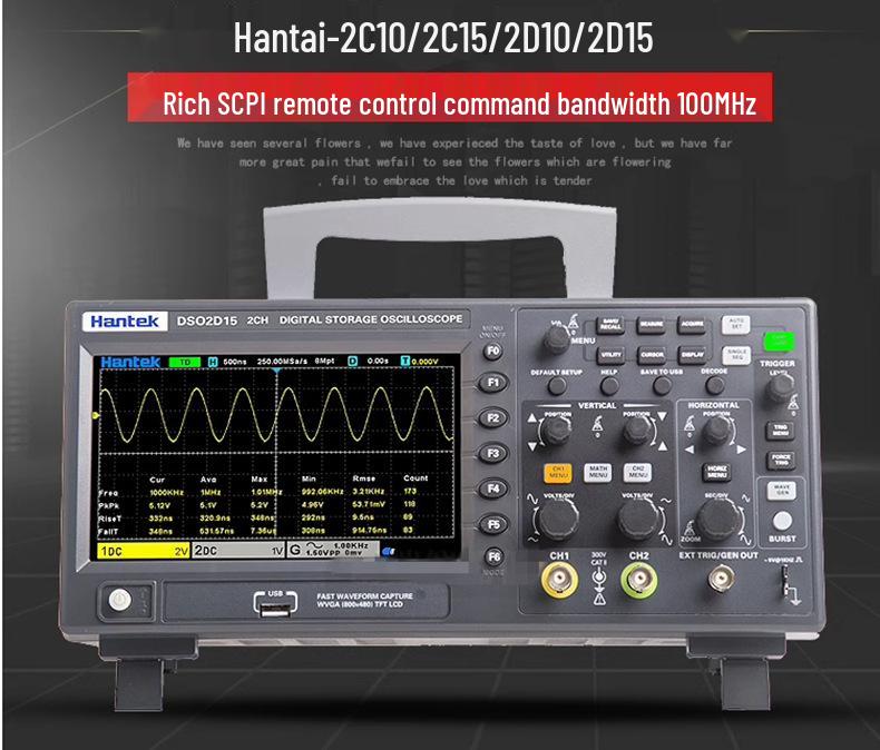 Hantek Dual-Channel Desktop Oscilloscope (Models: DSO2C10, DSO2C15, DSO2D10, DSO2D15)
