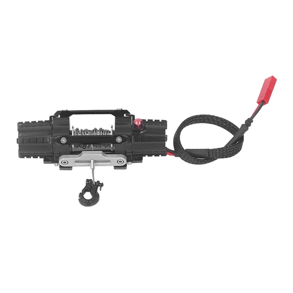 RC Winch Aluminum Alloy Electric Dual Motor Simulated Winch for SCX10 90046 D90 1Celsius10 RC Car 6 to 8V