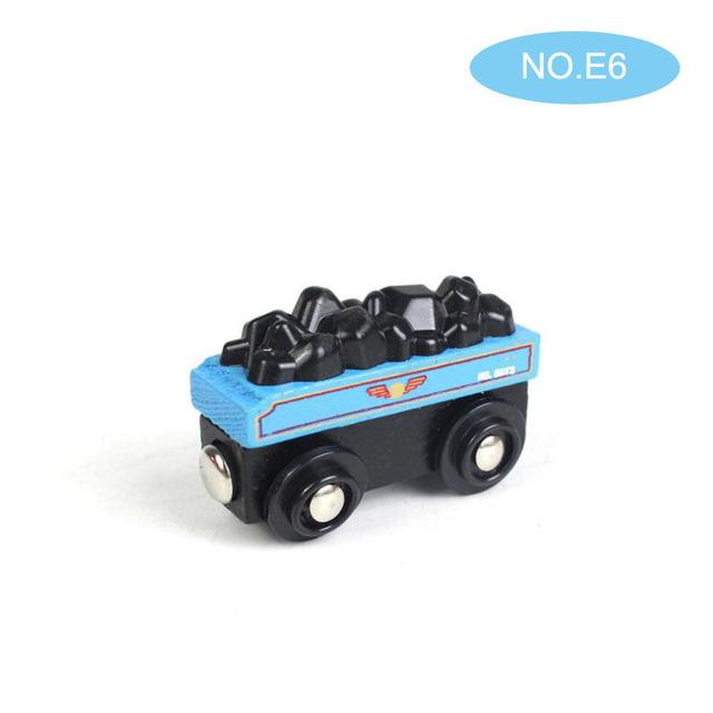 Small Wooden Scene Car Toys Magnetic Train Toy Truck Fit All Kinds Wooden Railway Train Track Children Gifts
