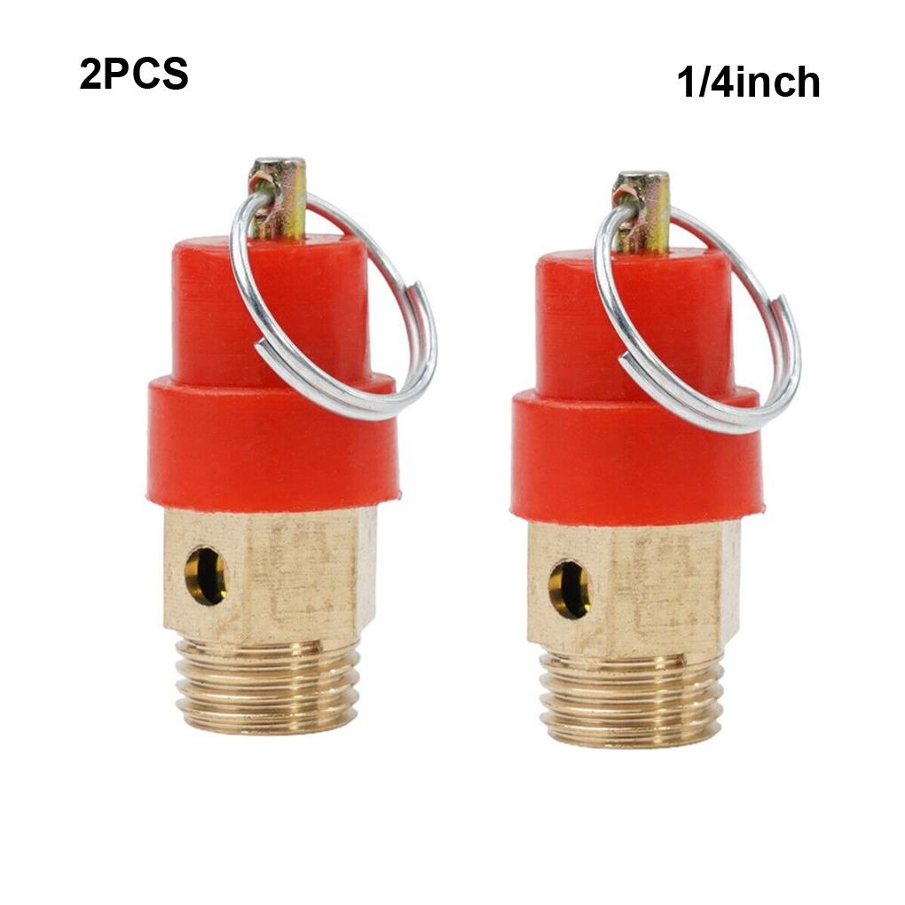 2Pcs Brass Air Compressor Safety Relief Valve Power Tools Tools Power Tool Valve Tool