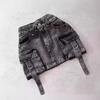 Harajuku Multiple Pockets Denim Skirt Vintage Goth Black Y2k Mini Skirt Fashion Womens Casual Versatile Sexy Streetwear