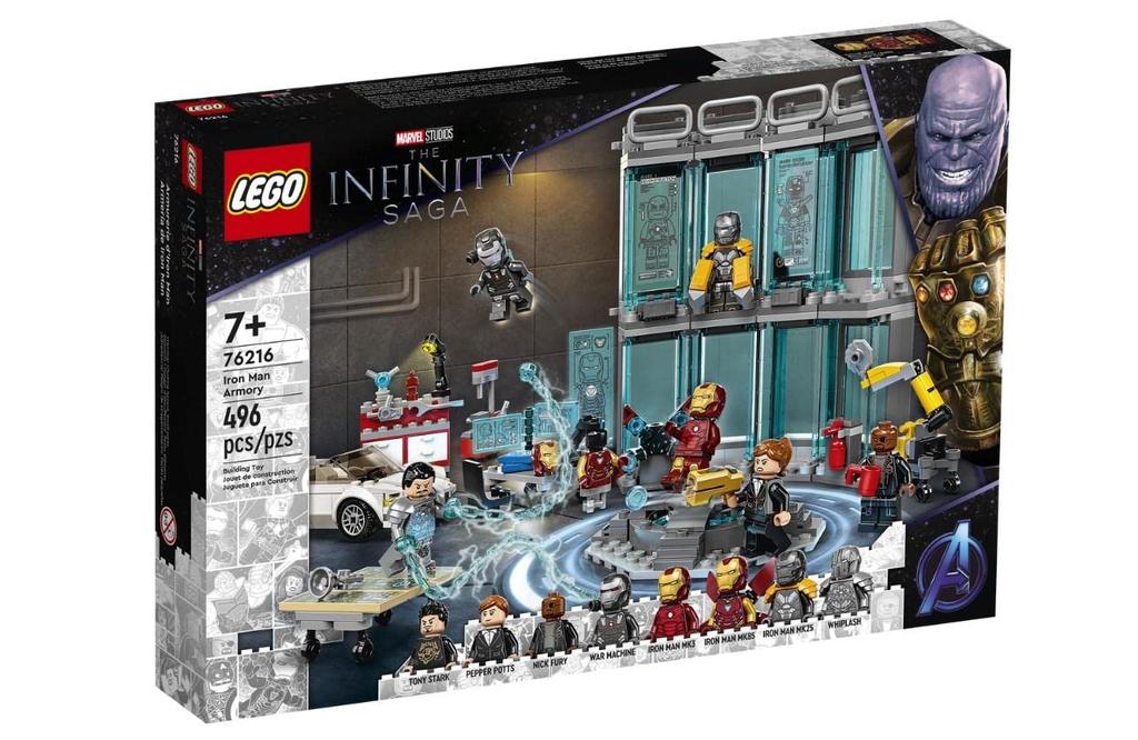 LEGO Super Heroes Marvel Iron Man Armory 76216 Toy Blocks Gift Sentai Hero Superhero American Comic Book Boys Ages 7 and Up