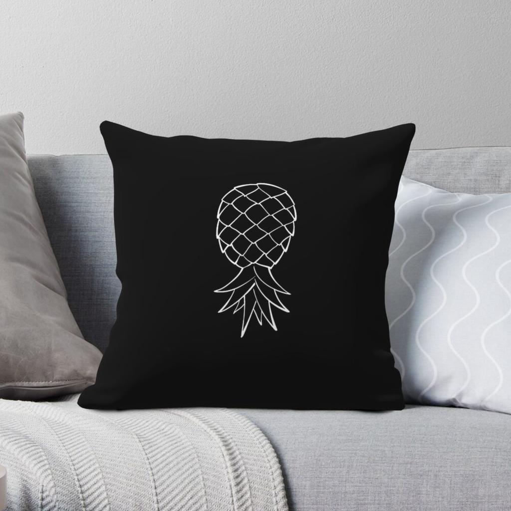 Upside Down Pineapple Square Pillowcase Polyester Linen Velvet Printed Zip Decor Throw Pillow Case Home Cushion Cover
