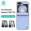 For Samsung Galaxy Z Flip 7 FE Case Nillkin Luxury Flip Textured Leather Case Ultra-Thin Soft Touch Elegant Stand Back Cover