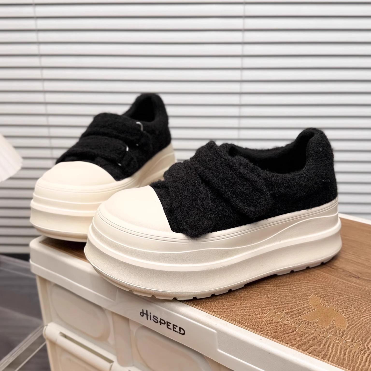 Women s Fur One Thick Bottom Heightening Velcro Winter Lightweight Padded Warm Snow Boots Non-slip Wear Casual Sneakers a Stirrup Cotton Boots 35