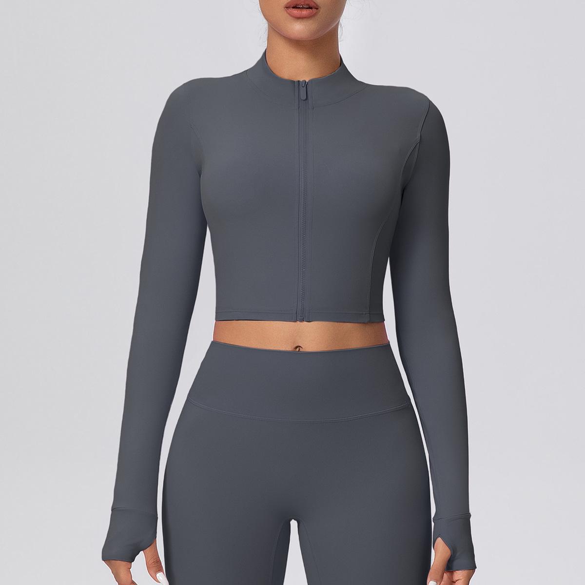 

Sleek Zipper Sport Jacket - Nude Feel Yoga & Fitness Top L