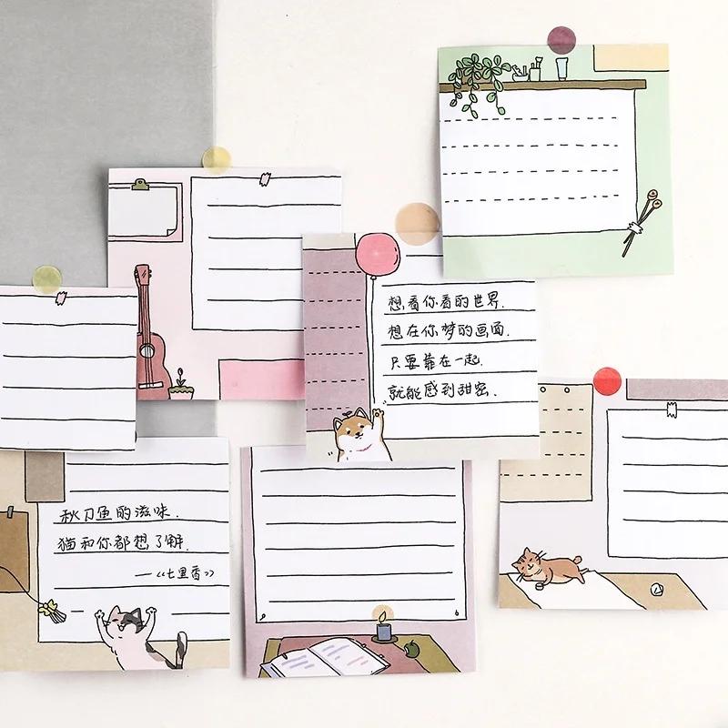 Creative Cartoon Memo & Washi Stickers Set Memo Pad To Do List Planner Memo Notes Agenda School Office Supply