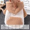 Dog clothes, warm in autumn and winter, hooded sweaters can lead small dogs, cats, pets, fleece jackets, pet supplies