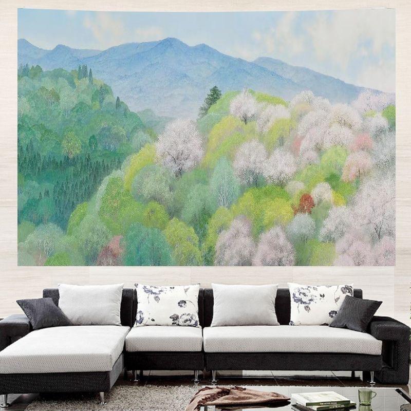 Oil Painting, Tapestry, Living Room Background Cloth, Bedside Decoration Painting, Bedroom, American Style Tapestry, Vintage Wallpaper for The Room