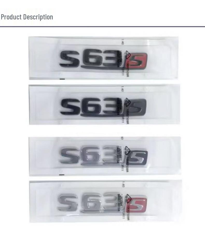 Black AMG Letter Badges for Mercedes C-Class, E-Class, GLS63s, E63s, C63s - Rear Tail Modified Car Stickers