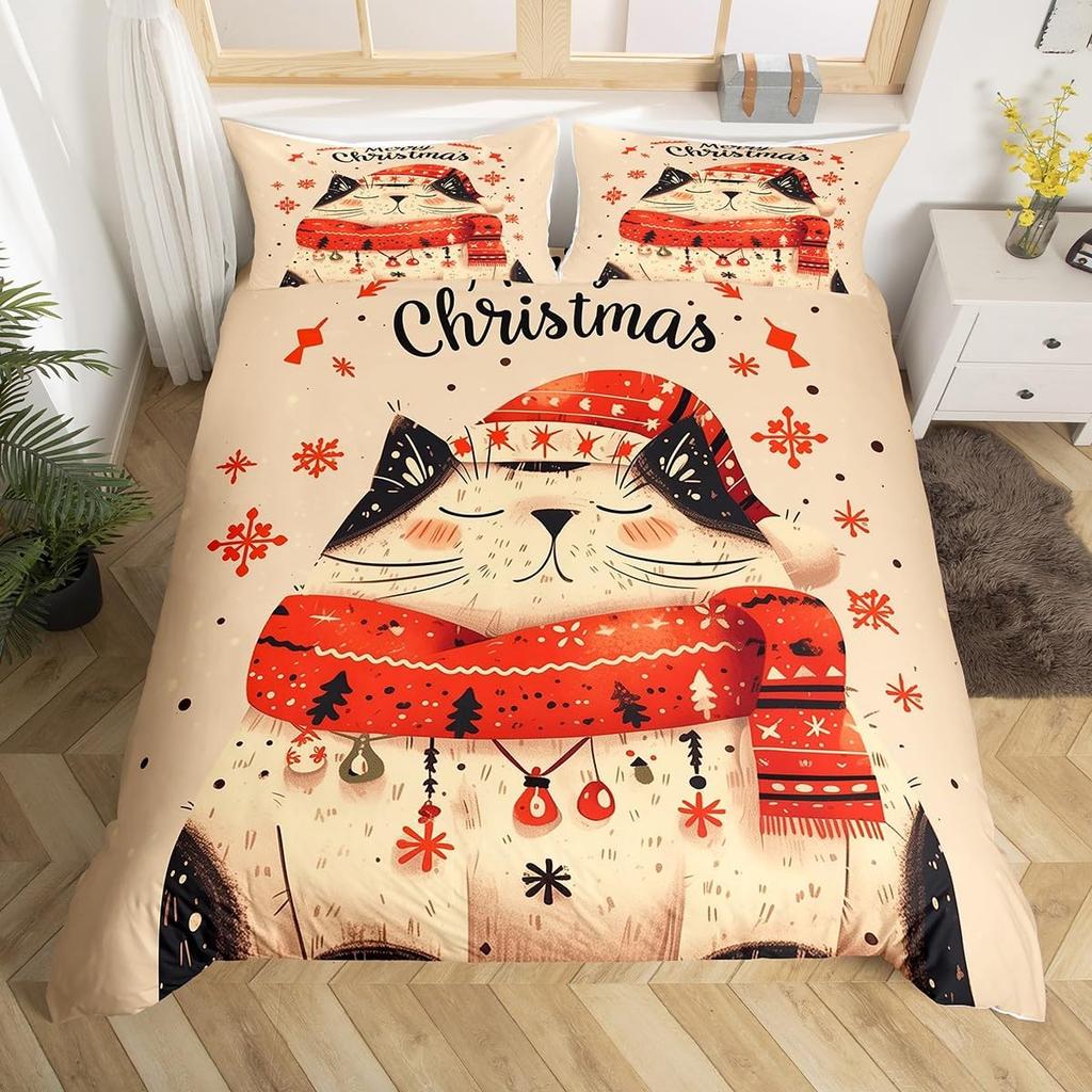 Comforter Christmas King Size Cute Dog Boys Girls Bohemian Room Decor Animal Bedding Collection 3 Piece Set