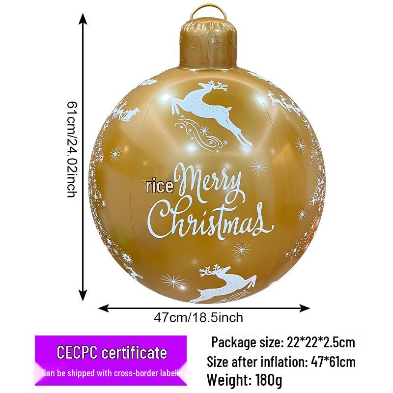 New Inflatable Christmas Ball for Outdoor Courtyard Decor and Party Decorations