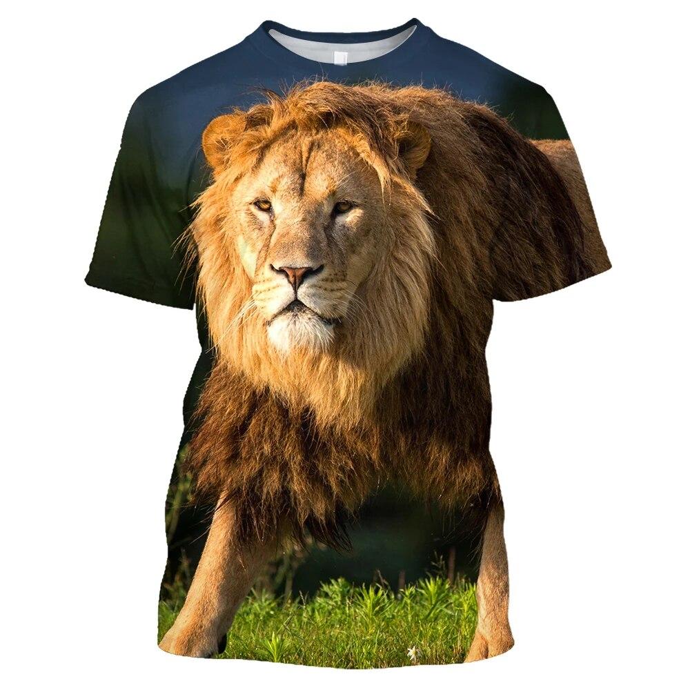 

Футболка с принтом льва и животным, мужская футболка с графическим принтом для бодибилдеров, спортивная одежда для фитнеса, молодежная, жизненная сила, одежда оверсайз, топы XS
