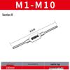 Feingewinde Handgewindebohrer M8-M20 Satz (5 Stücke)