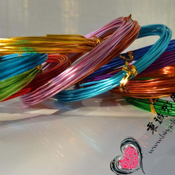 Colored 3.0mm x 5m Anodized Aluminum Wire for Handmade Bicycle Weaving and DIY Modeling