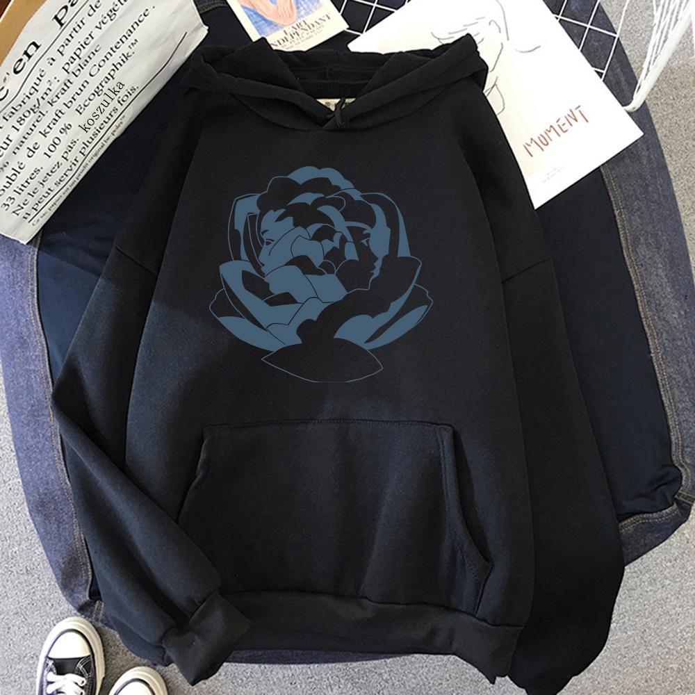 2025 new autumn casual men's sweater pattern printed pullover long sleeve youth popular hooded collar sweater