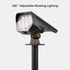 10 LEDs Solar Spotlight Outdoor, 180° Adjustable Waterproof & Anti - Aging Ground/Wall Mount, for Garden Yard Landscape Lighting
