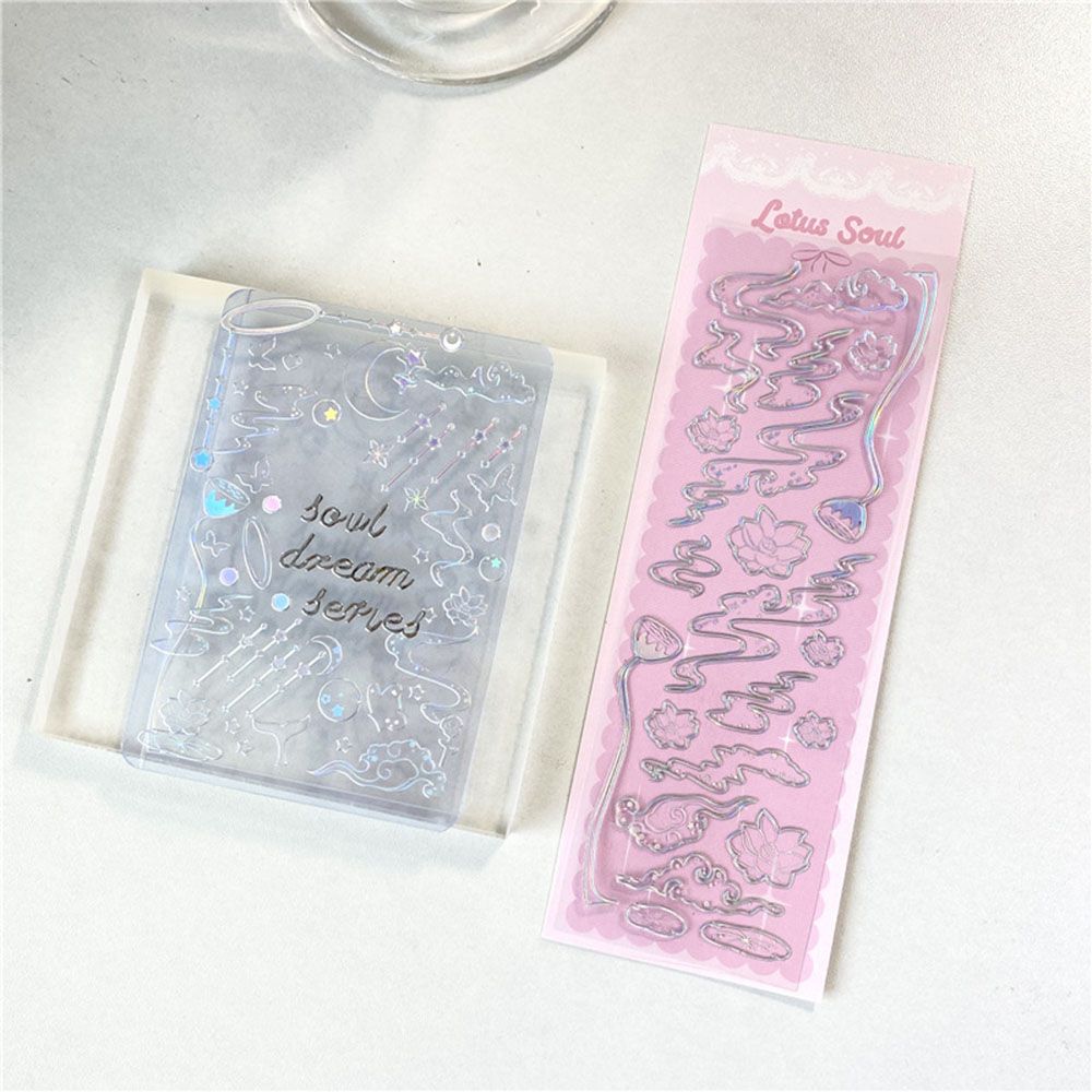Hand Account Shiny Moon Love Dreamland Series Scrapbook Decorative Stickers PET Sticker Stickers