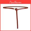 Leather Casual Ladies Thin Belt With Minimalist Knot Design And Alloy Closure
