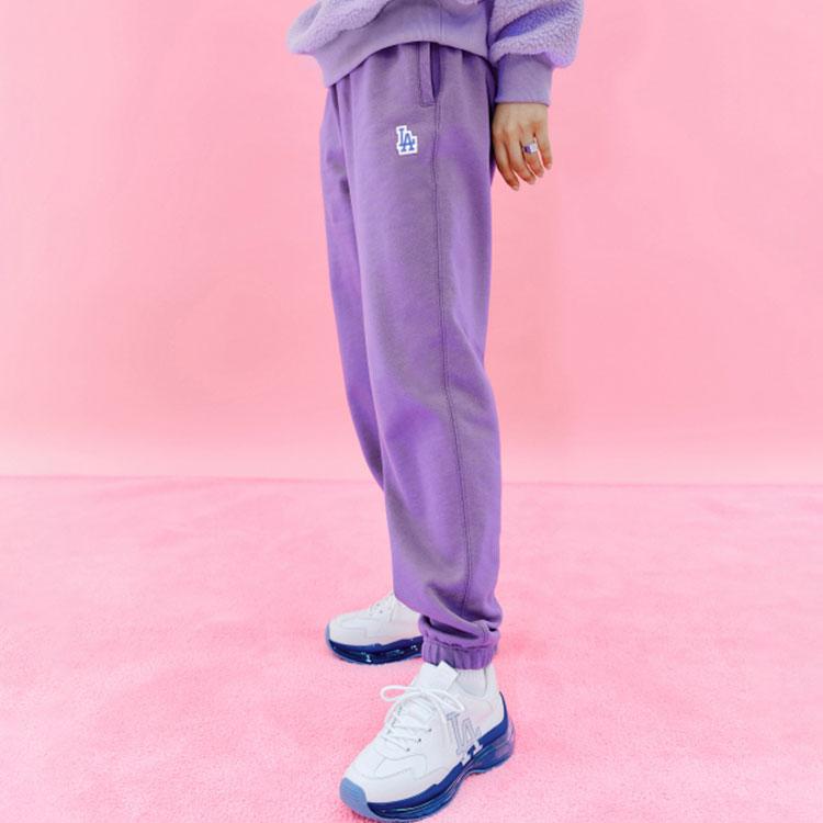 New MLB Knitted Sweatpants Unisex Purple 3APT00114-07LDD