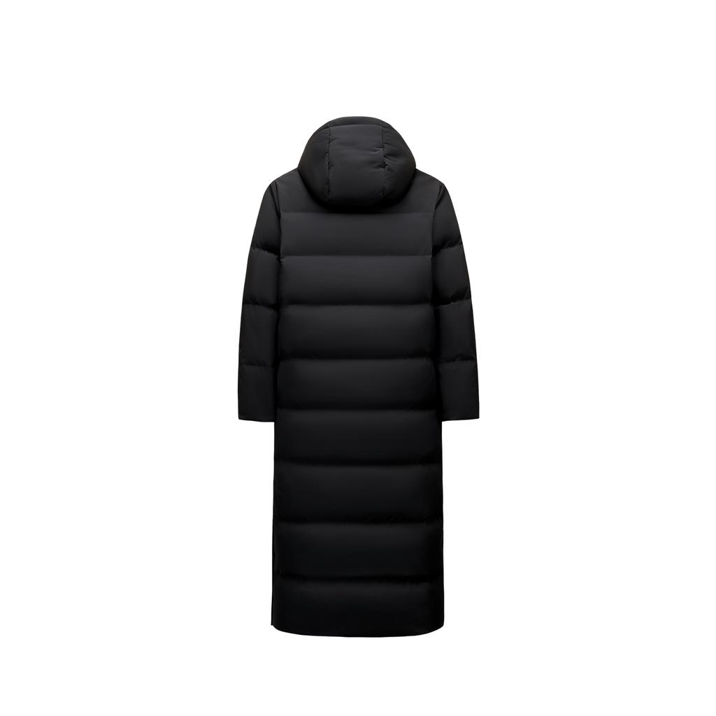 Anta Travel Comprehensive Training Series 2025 Winter Long Hooded Down Jacket Women Outerwear Basic-Black 962547915-3