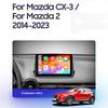 Android 14 Carplay Auto For Mazda CX-3 DK Mazda 2 DJ 2014 - 2025 Car Radio Multimedia Video Player Navigation GPS No 2Din 2 Din