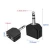 5/20Pcs Y Splitter Dual Channel Plug Jack 6.35 Stereo Male To Double 3.5 Female Connector for Audio Adapter Headphone Mic