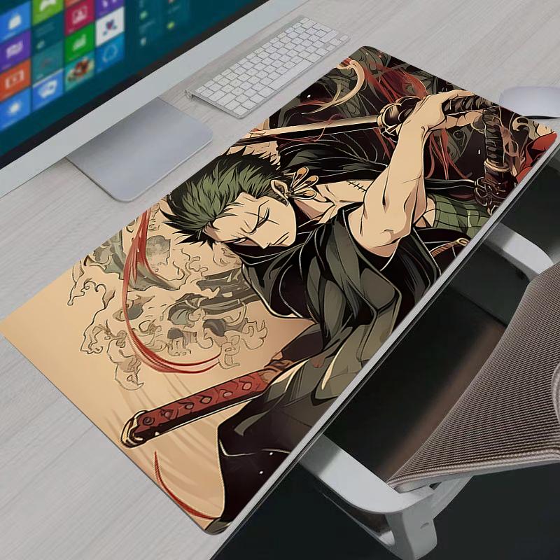 Mouse Pads Anime Gaming Accessories Large Mousepad One Piece Zoro Carpet Gamer PC Computer Keyboard Desk Mat Mausepad