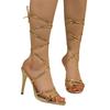 Women's Summer High Heel Fish Mouth Stiletto Sandals - Fairy Style Lace-up Ankle Strap Fashion Shoes