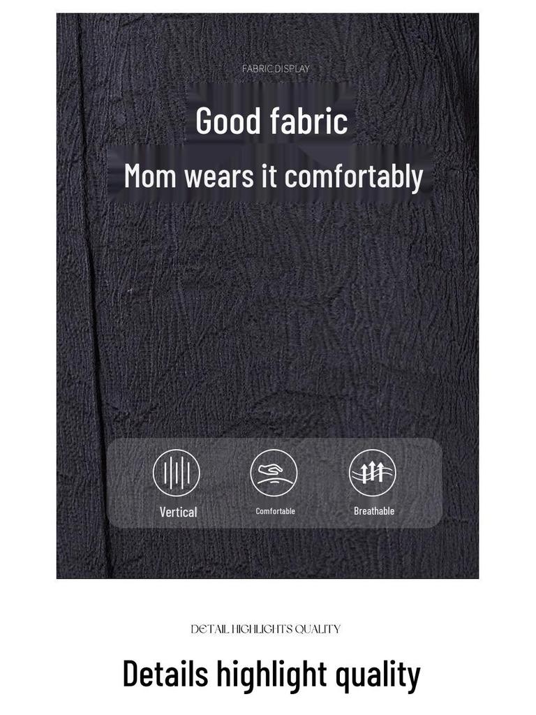 Pasite Mid-Aged Women's Summer Straight Casual Pants