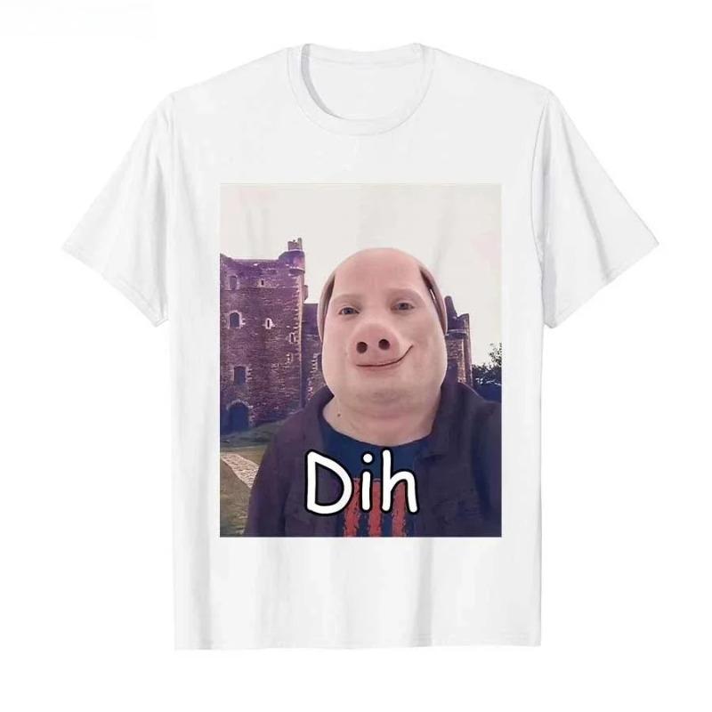 T-shirt Divertente John Pork Dih Brainrot di Internet per Donna Magliette Manica Corta Estiva Harajuku Streetwear Top Magliette