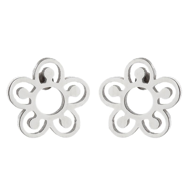Plum Blossom Earring For Women Free Shipping Hypoallergenic Surgical Steel Ear Piercing Flower Shaped Girl Earrings Pendientes