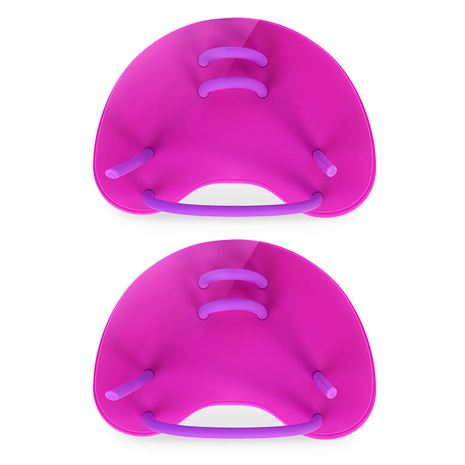 

Swimming Hand Paddles Fins Adjustable Swim Training Hand Paddles for Adults Children розовый
