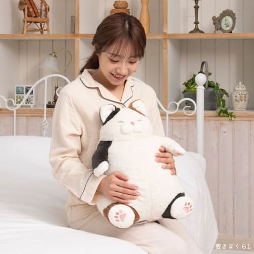 Livheart Cat Body Pillow, Calico Sanma, Large (approx. 38cm in length), Cute Cat Body Pillow, Plush Toy, Cat Merchandise, 27721-11