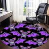1pc Bat Halloween Office Round Area Rug,  Mat Suitable ForOffice, Under Office Chairs Bedroom Living Room Home Decor, Room Deco