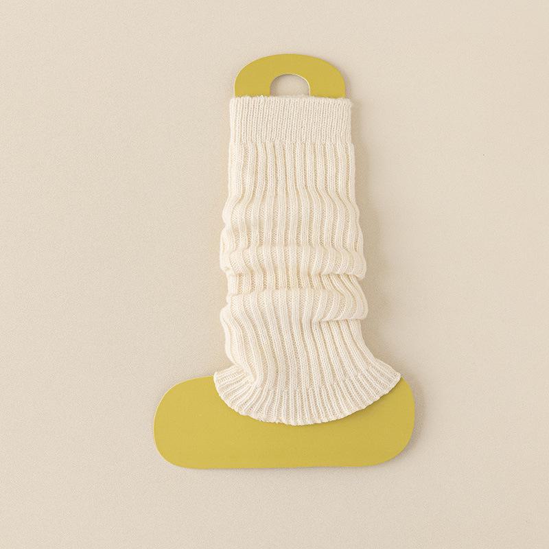 

Корейский стиль белые шерстяные толстые плюшевые носки для женщин - теплые однотонные вязаные чехлы для ног One Size белый