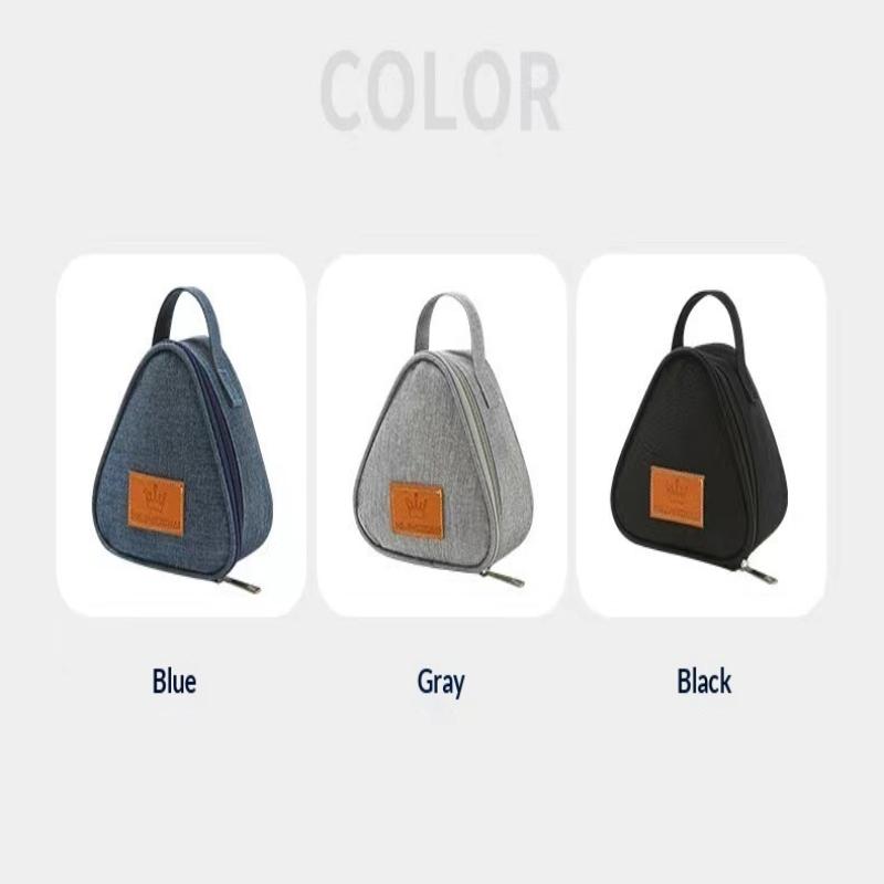 Portable Triangle Insulation Lunch Bag For Rice Vegetable Roll Milk Sandwich Egg Breakfast - Keep Food Warm Cool
