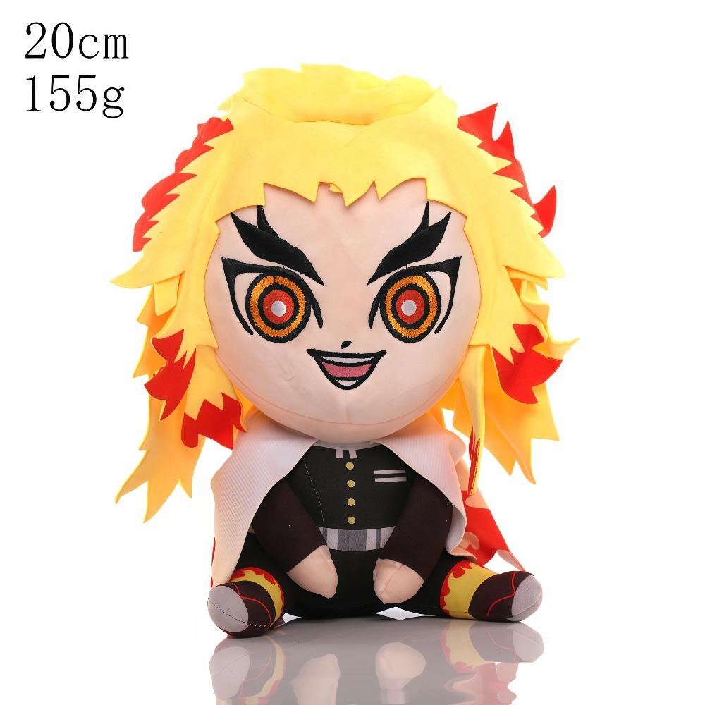 15-25cm Demon Slayer Cartoon Plush Toys Ghost Slayer Keychain Kamado Tanjirou Kamado Nezuko Kochou Figure Stuffed Doll Child Gif