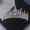 European Bridal Rhinestone Crown Headband: Alloy Hair Accessory for Weddings, Birthdays, and Banquets.