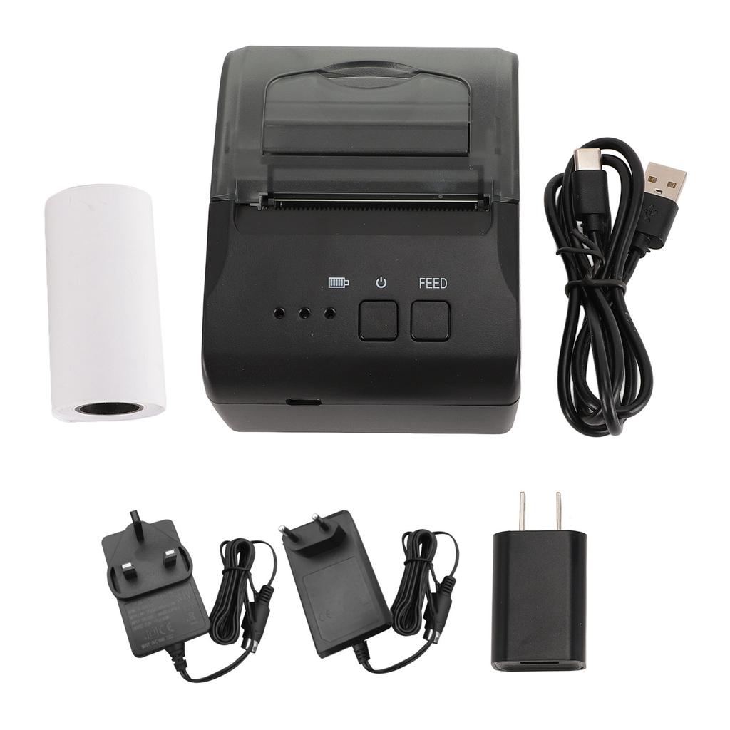 Thermal Label Printer for Shipping Packages 58mm Bluetooth Inkless Shipping Label Maker for Android 