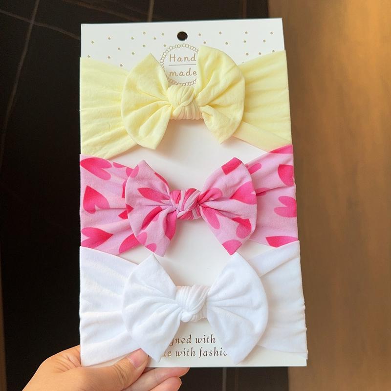 3pcs Baby Girl Bows Headband Newborn Turban Hairband Accessory Kids HairBand Outdoor Toddler Children HeadWrap Hair Accessories