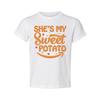 She's My Sweet Potato Thanksgiving Unisex Graphic T Shirt With Fall Leaves Desig