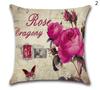Premium Quality Tropical Feuilles Cushion Cover With Vintage Floral Design For Sofa